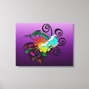 Impressão Em Tela Cartoon Surfer Dude