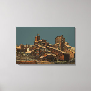 Impressão Em Tela Carvão Antracite Carvão Mineiro Mineiro Arte Minei