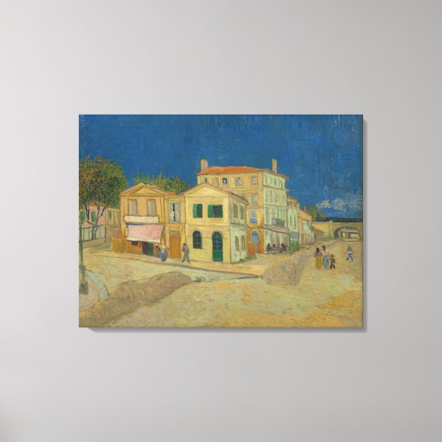 Impressão Em Tela Casa Amarela de Vincent van Gogh (Frente)