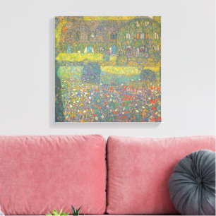 Impressão Em Tela Casa de Campo junto ao Attersee por Gustav Klimt