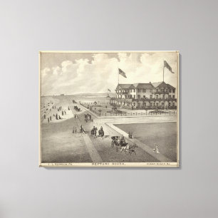 Impressão Em Tela Casa de Netuno, praia do oceano, NJ