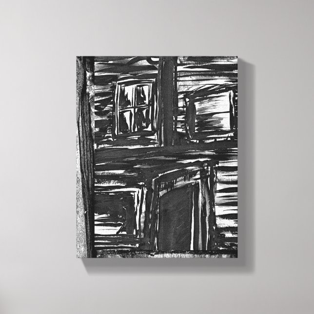 Impressão Em Tela Casa de Tormento (Frente)