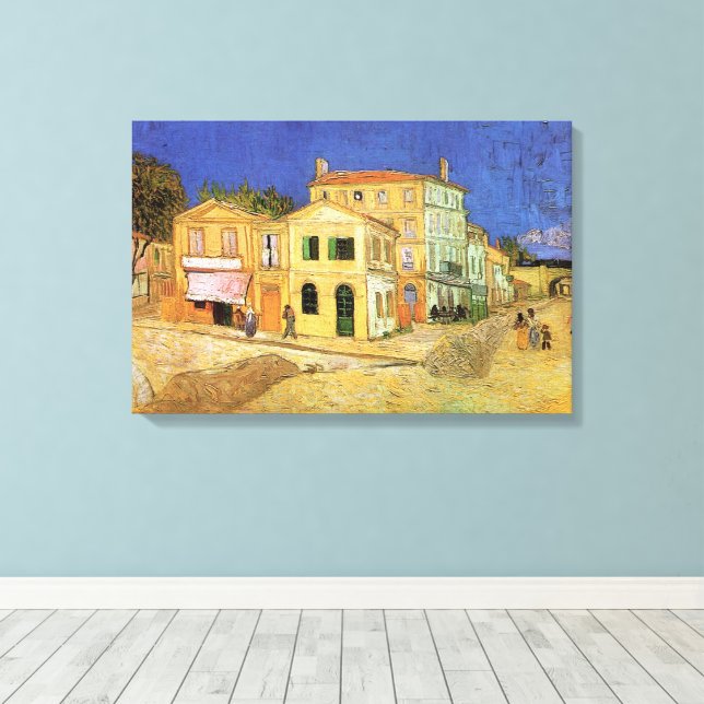 Impressão Em Tela Casa de Vincent em Arles, por Vincent van Gogh (Insitu(piso de madeira))