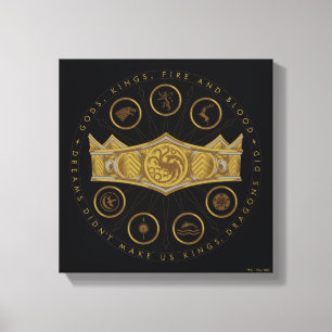 Impressão Em Tela CASA DO DRAGÃO Sete reinos - Gráfico da Coroa