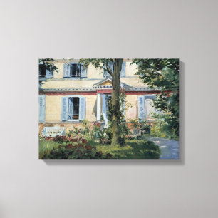 Impressão Em Tela Casa em Rueil por Edouard Manet, Arte Fino Antigo