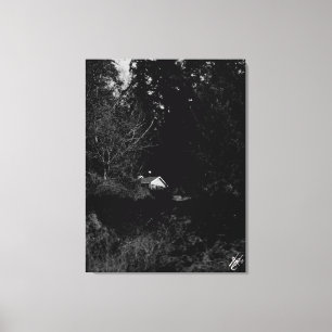 Impressão Em Tela Casa escondida ao longo da estrada