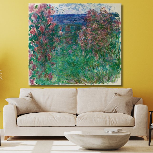 Impressão Em Tela Casa nos Rosas, Monet (Criador carregado)