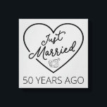 Impressão Em Tela Casados há 50 Anos III<br><div class="desc">Design fofo,  perfeito para qualquer pessoa que é casada há 50 anos e para uma cerimônia de renovação de votos de casamento. Faz um ótimo conjunto de roupas combinando para casais!</div>