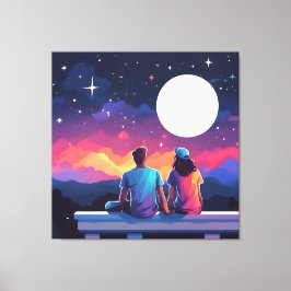 Impressão Em Tela Casal