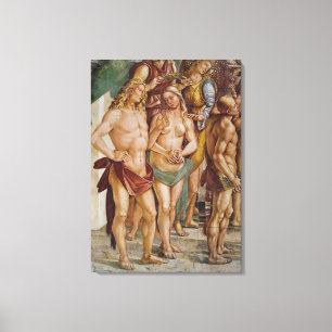 Impressão Em Tela Casal coroado por um anjo, detalhe