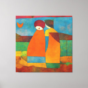 Impressão Em Tela Casal Impressionista Colorido e Moderno #1