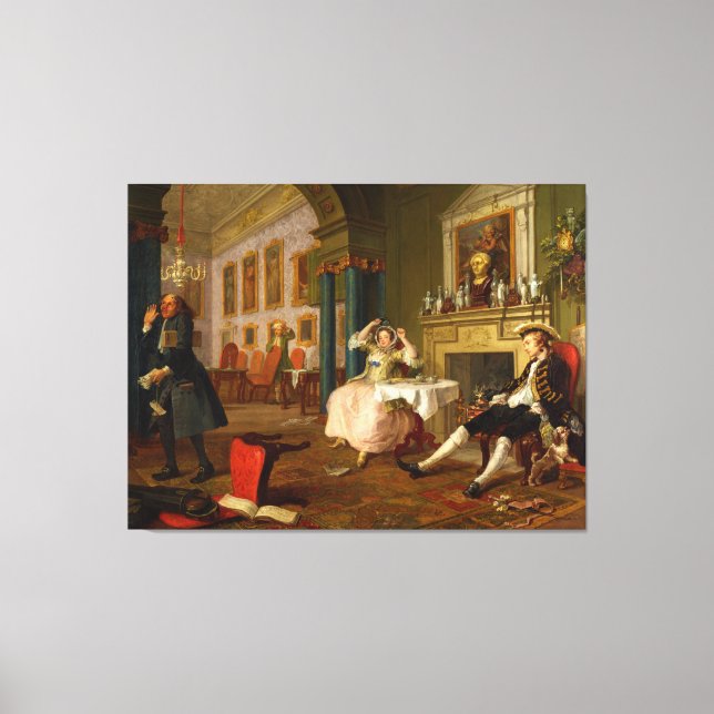 Impressão Em Tela Casamento A-la-Mode: 2, The Tête à Tête (c1743) (Frente)