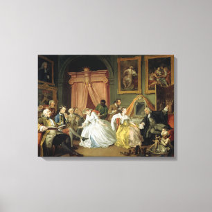 Impressão Em Tela Casamento a la Mode: IV, The Toilette, c.1743 (ól