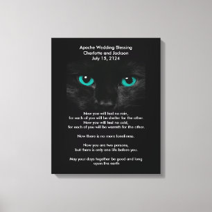 Impressão Em Tela Casamento Apache Bbenção Gato Negro