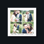 Impressão Em Tela Casamento de Colagem de Fotos Moderna 4<br><div class="desc">Impressão de Tela de Casamento de Colagem de Fotos Moderna 4</div>