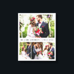 Impressão Em Tela Casamento de Colagem de Fotos Moderno Elegante 4<br><div class="desc">Impressão de Tela de Casamento de Colagem de Fotos Moderna 4</div>