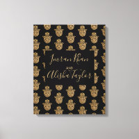 Casamento Indiano Salve a data Dourado hamsa Henna
