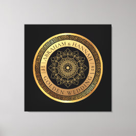 Impressão Em Tela Casamento Personalizado Especial de Ouro 50 Anos