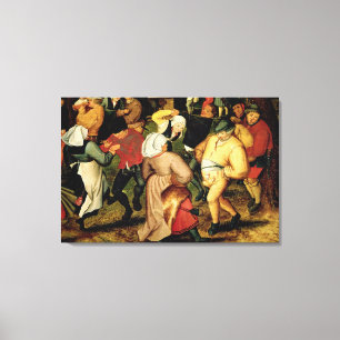 Impressão Em Tela Casamento Russo, detalhes da dança das pessoas