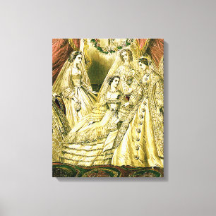 Impressão Em Tela Casamento vintage de cor antiga