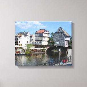 Impressão Em Tela Casas de ponte de Bad Kreuznach, Alemanha