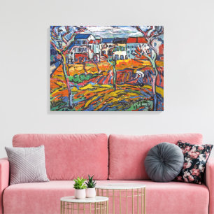 Impressão Em Tela Casas em Chatou Maurice de Vlaminck