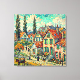Impressão Em Tela Casas incríveis em Auvers - Vincent van Gogh