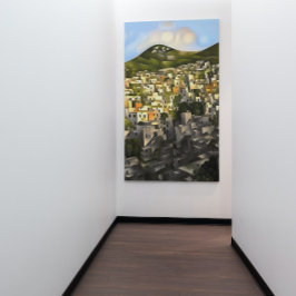 Impressão Em Tela Casas Na encosta - Abstrato Art Fethiye