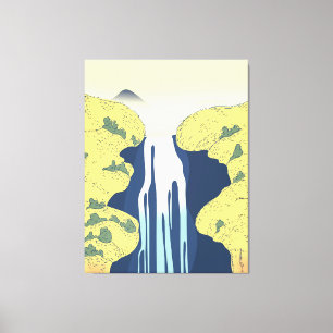 Impressão Em Tela Cascata asiática