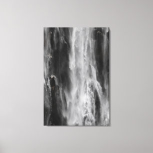 Impressão Em Tela Cascata majestosa Boka, Eslovênia preto e branco