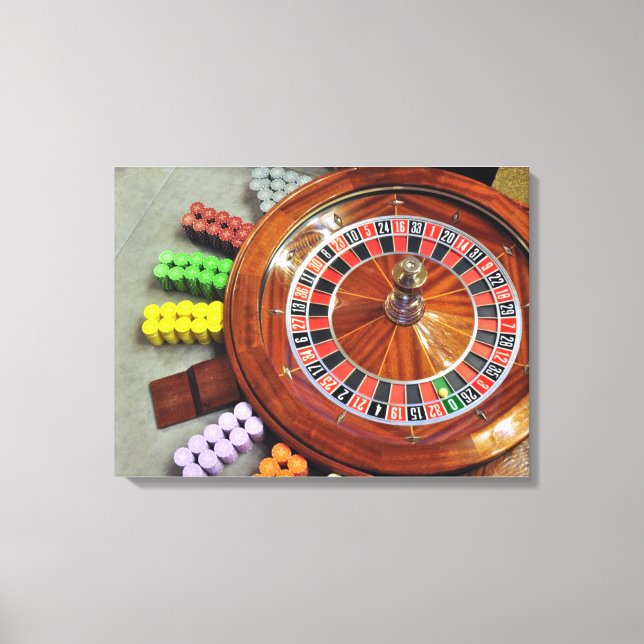 Impressão Em Tela casino roleta bola de roda número zero jogo (Frente)
