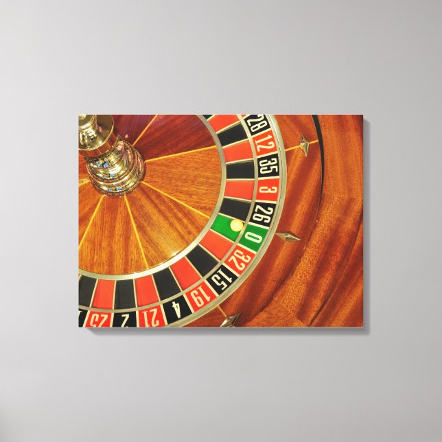 Impressão Em Tela casino roleta bola de roda número zero jogo (Frente)