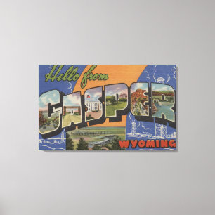 Impressão Em Tela Casper, Wyoming - Cenas com Letras Grandes