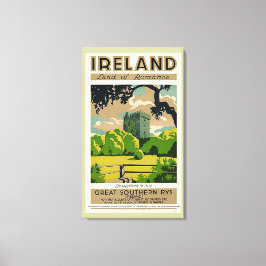 Impressão Em Tela Castelo de Blarney, viagens vintage Poster da Irla