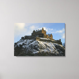 Impressão Em Tela Castelo de Edimburgo coberto na neve