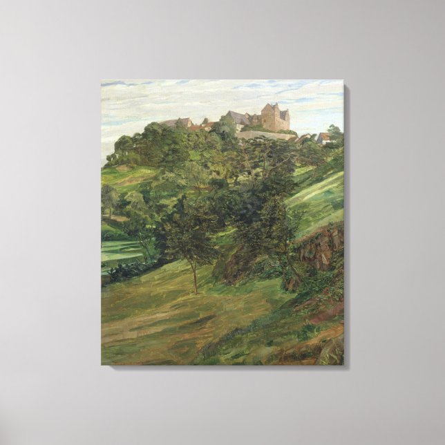 Impressão Em Tela Castelo de Lichtenberg em Odenwald, 1900 (Frente)