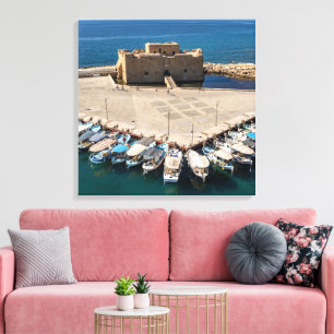 Impressão Em Tela Castelo de Paphos e Porto