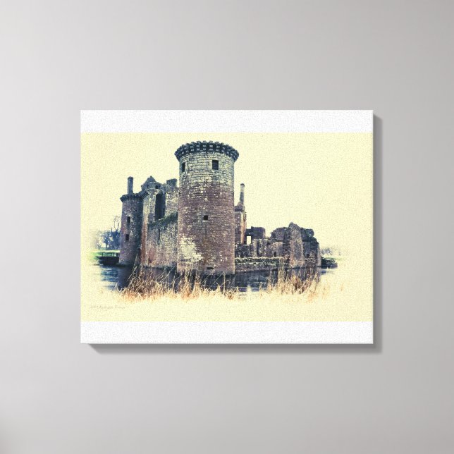 Impressão Em Tela Castelo escocês Caeverlock em Dumfries (Frente)