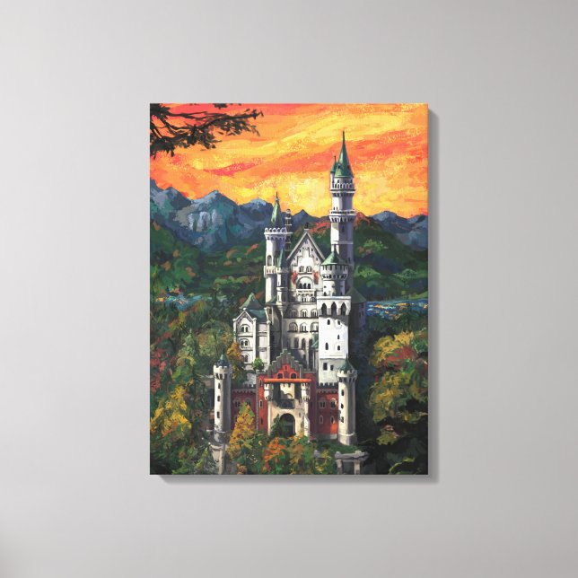 Impressão Em Tela Castelo Schloss Neuschwanstein (Frente)