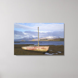 Impressão Em Tela Castle Stalker com navio de pesca no