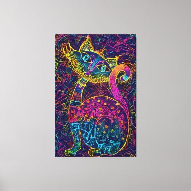 Impressão Em Tela Cat 7 - Sorte n.o 7 (Frente)