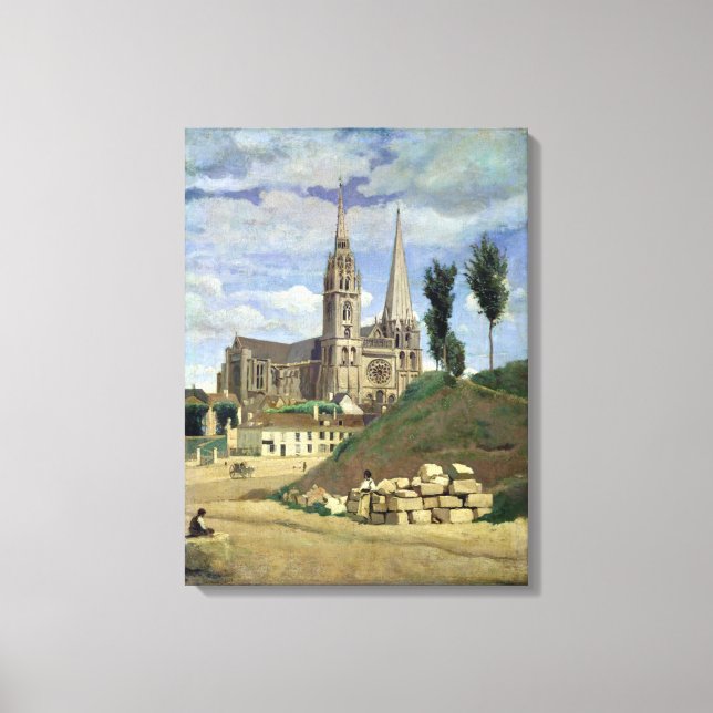 Impressão Em Tela Catedral de Chartres, 1830 (Frente)