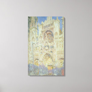 Impressão Em Tela Catedral de Claude Monet   Rouen no por do sol,