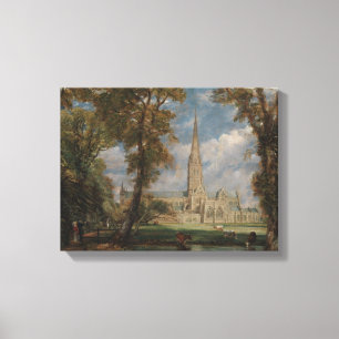 Impressão Em Tela Catedral de John Constable   Salisbúria do Bish