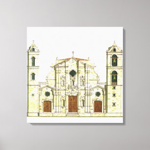 Impressão Em Tela Catedral de La Habana. Cuba