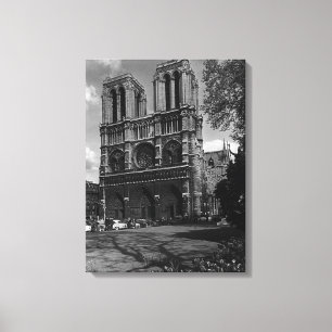Impressão Em Tela Catedral de Notre Dame Paris França Vintage