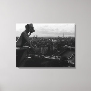 Impressão Em Tela Catedral de Notre Dame Paris França vintage demôni