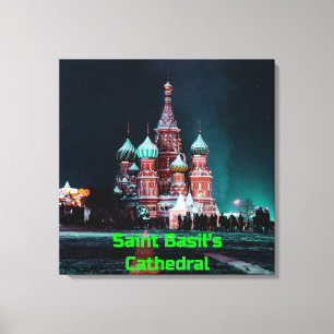 Impressão Em Tela Catedral de santo Basil, Moscou, Rússia