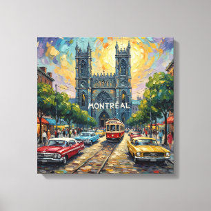 Impressão Em Tela Catedral do Bonde Gótico de Montreal Tela