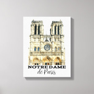 Impressão Em Tela Catedral francesa Notre-Dame de Paris Souvenir